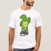 Schildpad bij draaiend Pet T-shirt (Voorkant)