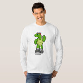 Schildpad bij draaiend Pet T-shirt (Voorkant volledig)