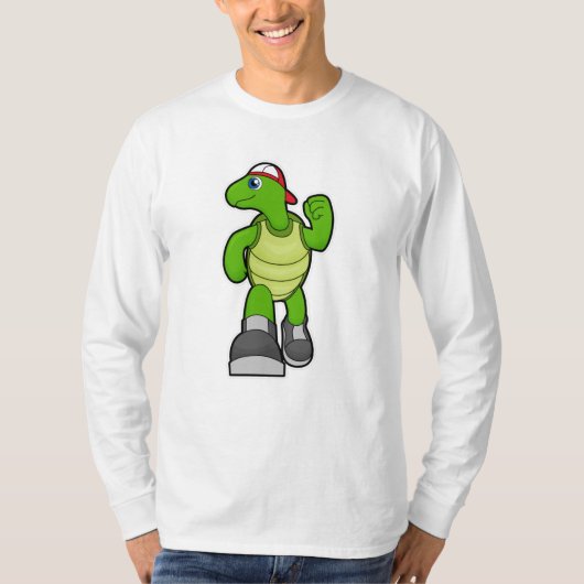 Schildpad bij draaiend Pet T-shirt (Voorkant)