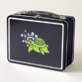 schildpad bij duiken met Snorkel (Voorkant)