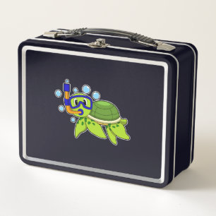 schildpad bij duiken met Snorkel