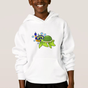 schildpad bij duiken met Snorkel