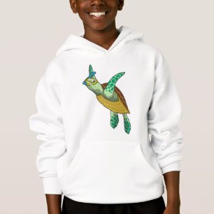 schildpad bij duiken met Snorkel