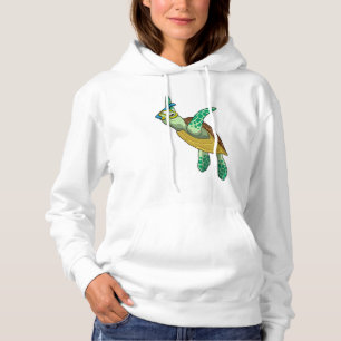 schildpad bij duiken met Snorkel Hoodie