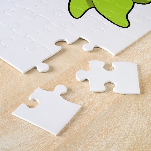 schildpad bij duiken met Snorkel Legpuzzel (Zijkant)