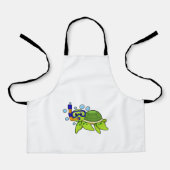 schildpad bij duiken met Snorkel Schort (Voorkant)