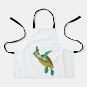 schildpad bij duiken met Snorkel Schort (Voorkant)