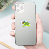 schildpad bij duiken met Snorkel Sticker (Telefoon)