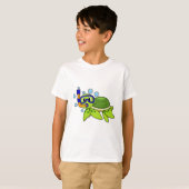 schildpad bij duiken met Snorkel T-shirt (Voorkant volledig)