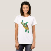 schildpad bij duiken met Snorkel T-shirt (Voorkant volledig)