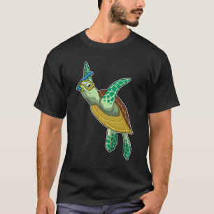 schildpad bij duiken met Snorkel T-shirt