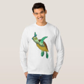 schildpad bij duiken met Snorkel T-shirt (Voorkant volledig)