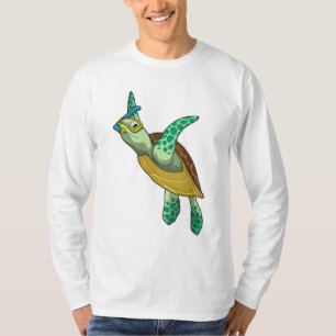 schildpad bij duiken met Snorkel T-shirt