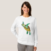 schildpad bij duiken met Snorkel T-shirt (Voorkant volledig)