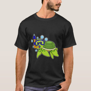 schildpad bij duiken met Snorkel T-shirt