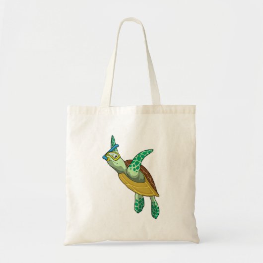 schildpad bij duiken met Snorkel Tote Bag (Voorkant)