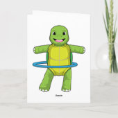 Schildpad bij Fitness met fitnessbanden Kaart (Achterkant)