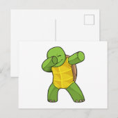 Schildpad bij Hip Hop Dans Dab Briefkaart (Voorkant / Achterkant)