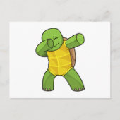 Schildpad bij Hip Hop Dans Dab Briefkaart (Voorkant)