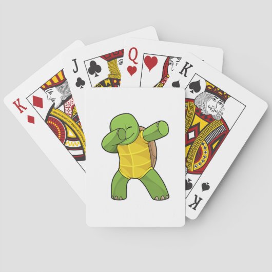 Schildpad bij Hip Hop Dans Dab Pokerkaarten (Achterkant)