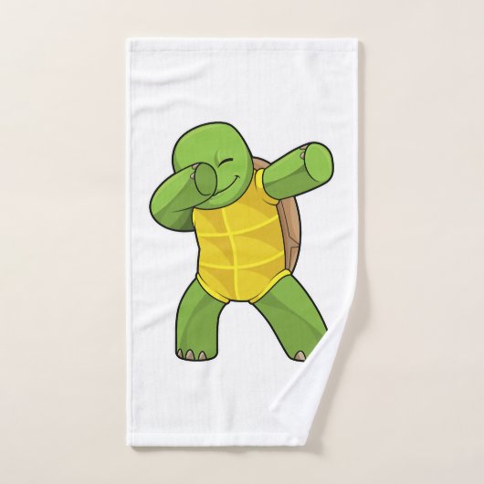 Schildpad bij hiphopdans Dab Handdoek (Handdoek)