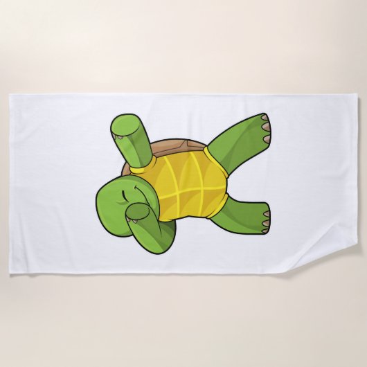 Schildpad bij hiphopdans Dab Strandlaken (Voorkant)