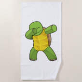 Schildpad bij hiphopdans Dab Strandlaken (Voorkant)