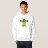Schildpad bij krachttraining & halters hoodie (Voorkant volledig)