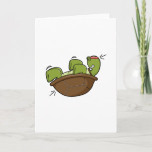 Schildpad bij oefening voor buikspieren kaart
