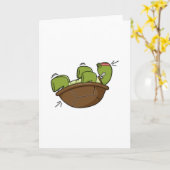 schildpad bij oefening voor de Abdominale spieren Kaart (Gele Bloem)