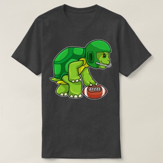 Schildpad bij Sport met Helm T-shirt (Design voorkant)