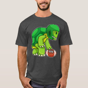 Schildpad bij Sport met Helm T-shirt