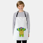 Schildpad bij Sterke training & Dumbbells Schort (Gedragen)