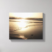 Schildpad bij zonsondergang canvas afdruk (Voorkant)