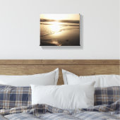 Schildpad bij zonsondergang canvas afdruk (Insitu (Slaapkamer))