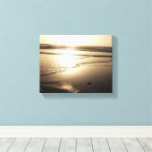 Schildpad bij zonsondergang canvas afdruk (Insitu (Houten vloer))