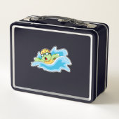 Schildpad bij zwemmen in water (Achterkant)