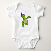 Schildpad bij zwemmen met Snorkel Romper (Voorkant)
