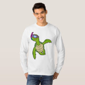 Schildpad bij zwemmen met Snorkel T-shirt (Voorkant volledig)