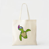 Schildpad bij zwemmen met Snorkel Tote Bag (Voorkant)