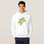 Schildpad bij zwemmen met zwembril hoodie (Voorkant volledig)