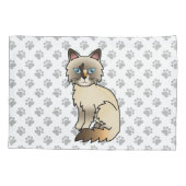 Schildpad Birman / Ragdoll Mooie Kat & Pootjes Kussensloop (Achterkant)