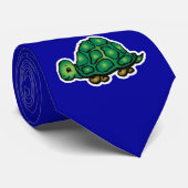 schildpad; Blauw Stropdas (Opgerold)
