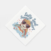 Schildpad Bloemen Zomer Strand Servet (Hoek)