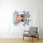 Schildpad Bloemen Zomer Strand Wandkleed (In Situ (horizontaal))