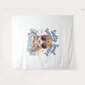 Schildpad Bloemen Zomer Strand Wandkleed (Voorkant (horizontaal))