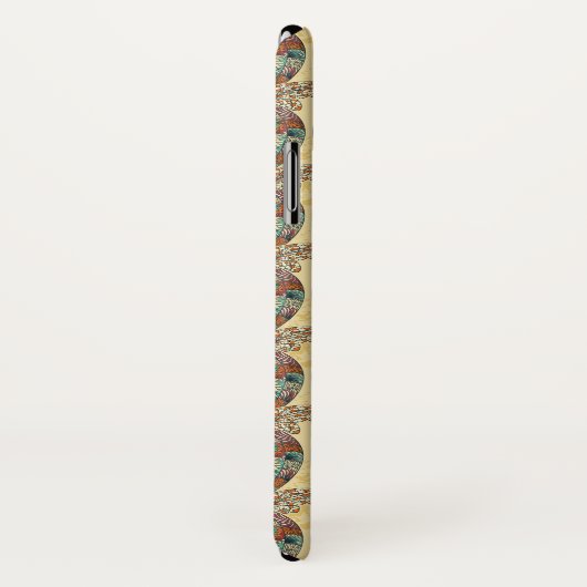 Schildpad Bloemmotief Case-Mate iPhone Case (Achterkant / rechts)