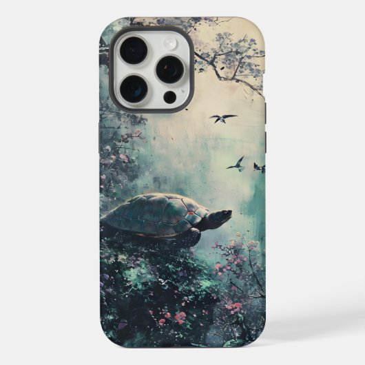 Schildpad Bloesem van Tranquiliteit iPhone Hoesje (Achterkant)