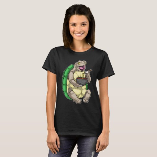 Schildpad Bowl Ramen T-shirt (Voorkant volledig)