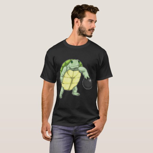 Schildpad Bowling bal T-shirt (Voorkant volledig)